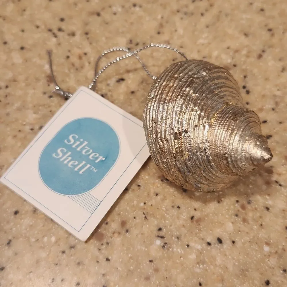 Silver Shell Christmas Ornament Prosperity Tree Farms New